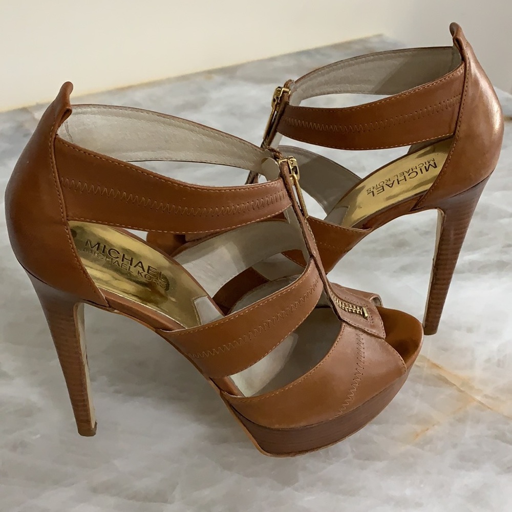 🔥 MICHAEL KORS 🔥 PLATFORM CAGE BOOTIE 5” STILETTO WITH ZIPPER TOP